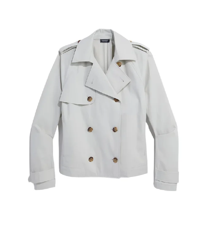 Ws Cropped Trench Coat Stone Bodycon Sheath Shift