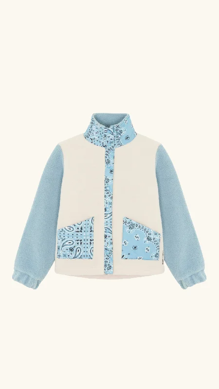 Andrews Jacket Blue Stand-Up Collar Roll-Neck Collar Turtle Neck