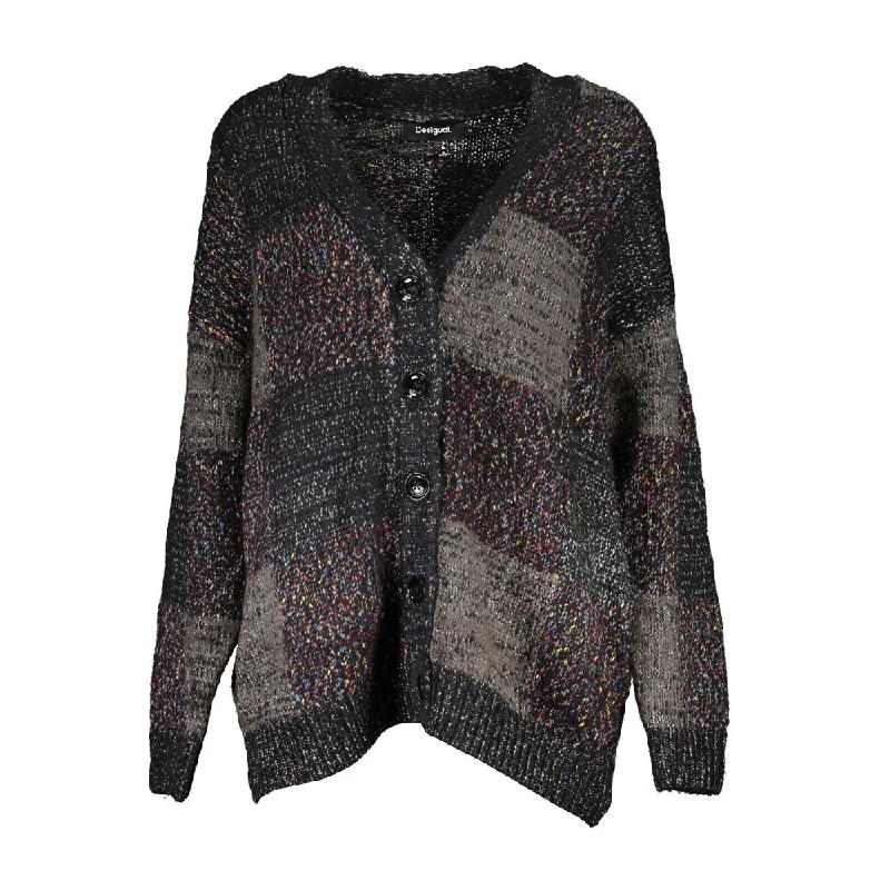 Elegant Long Sleeve V-neck Cardigan Glossy Satin Silk
