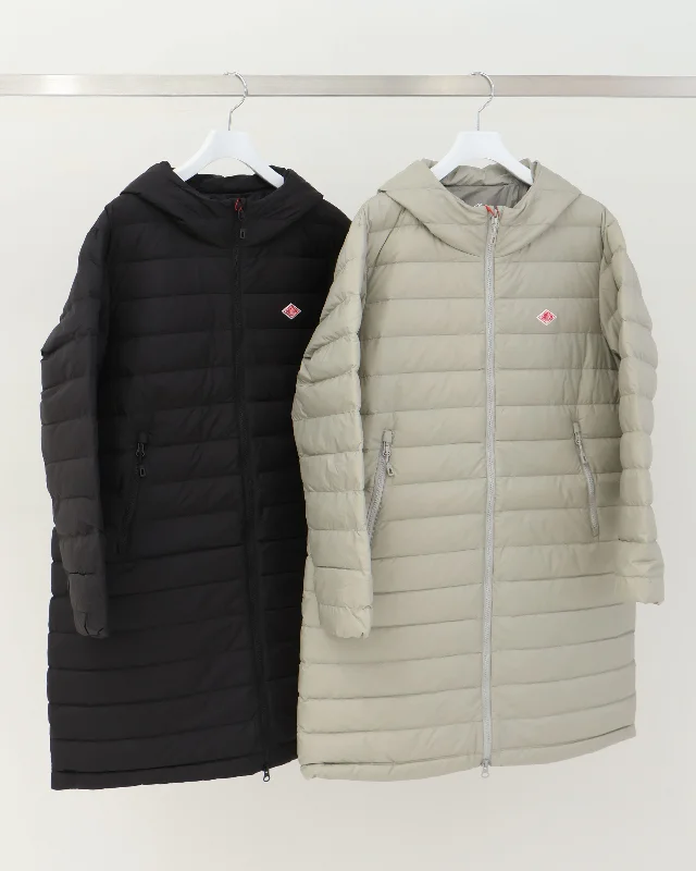 MIDDLE DOWN HOODED COAT Shawl Collar Notch Collar Lapel Collar