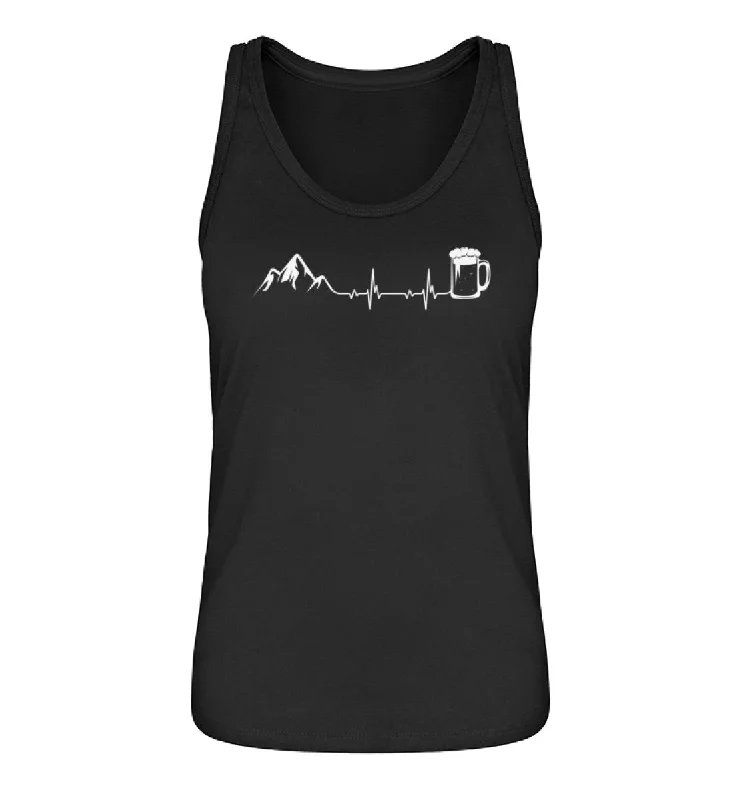 Herzschlag Berge und Bier - Damen Organic Tanktop' low neck tank