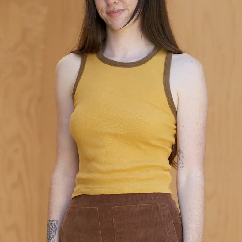 Livi Tank - Dandelion sequin tank top