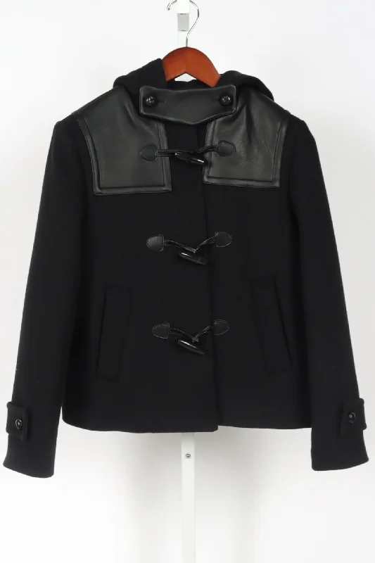 Joh Short Duffel Coat - Midnight Hooded Caped Scarf