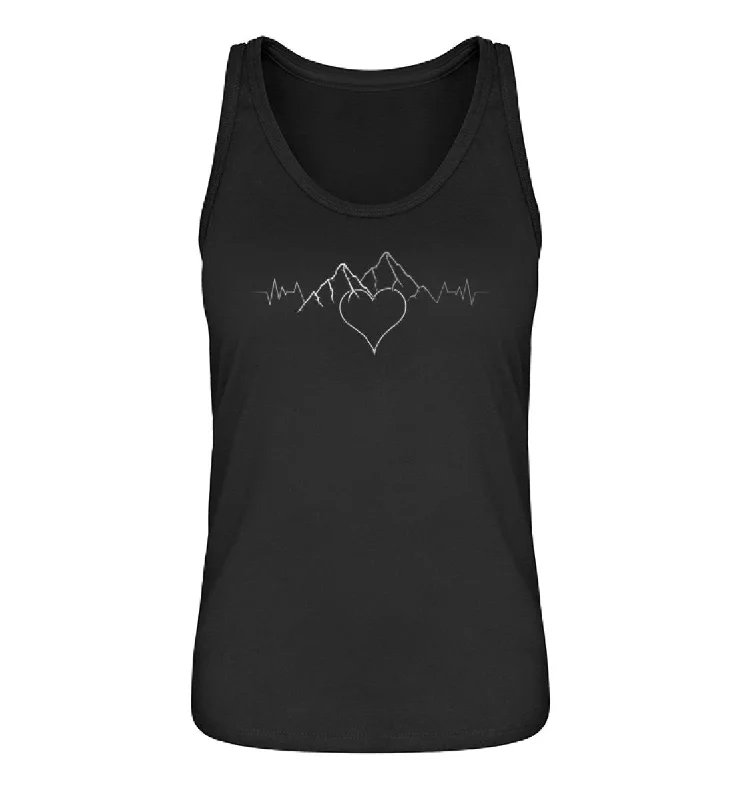 Herzschlag Berge - Damen Organic Tanktop slim fit tank