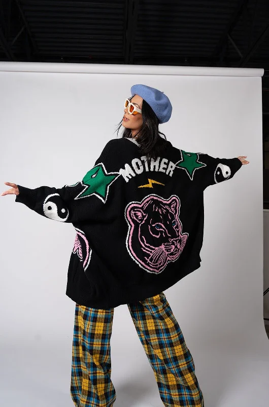 Mother is Mothering Oversized Cardigan Boxy Cardigan Fitted Cardigan A-Line