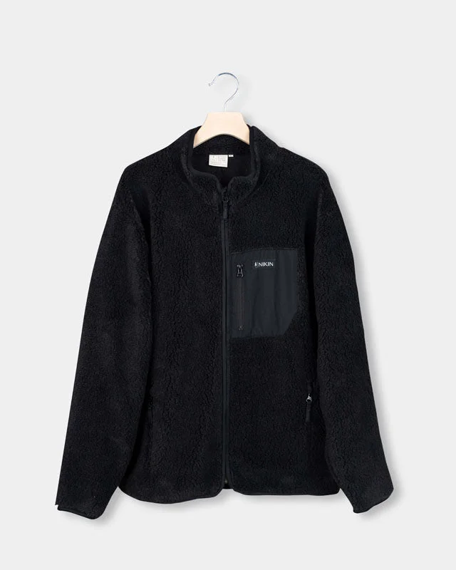 TreeFleece Teddy Relaxed Jacket Dark Anthracite Welt Pockets Slit Pockets Flap Pockets