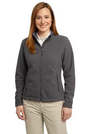 Ladies' Essential Full Zip Fleece Jacket - Iron Grey Zip Front Button Front Snap Front
