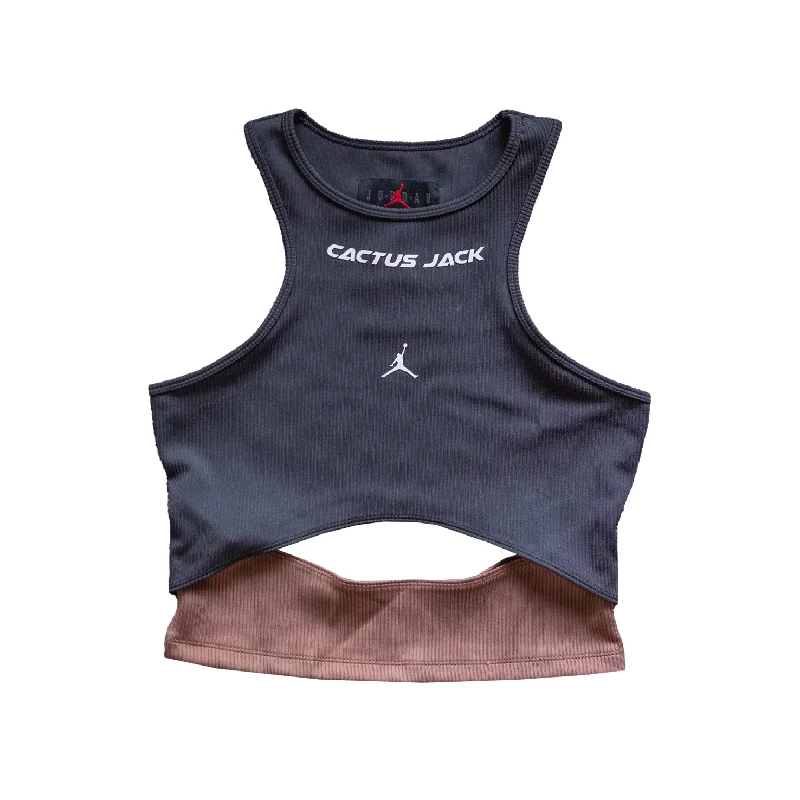 W Jordan SP Travis Scott Tank (Smoke Grey/Archaeo Brown/Sail) gym tank top