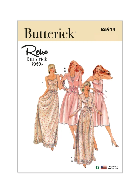 Butterick B6914 Misses' Dress & Jacket Rayon Fabric Velvet Fabric Corduroy Fabric