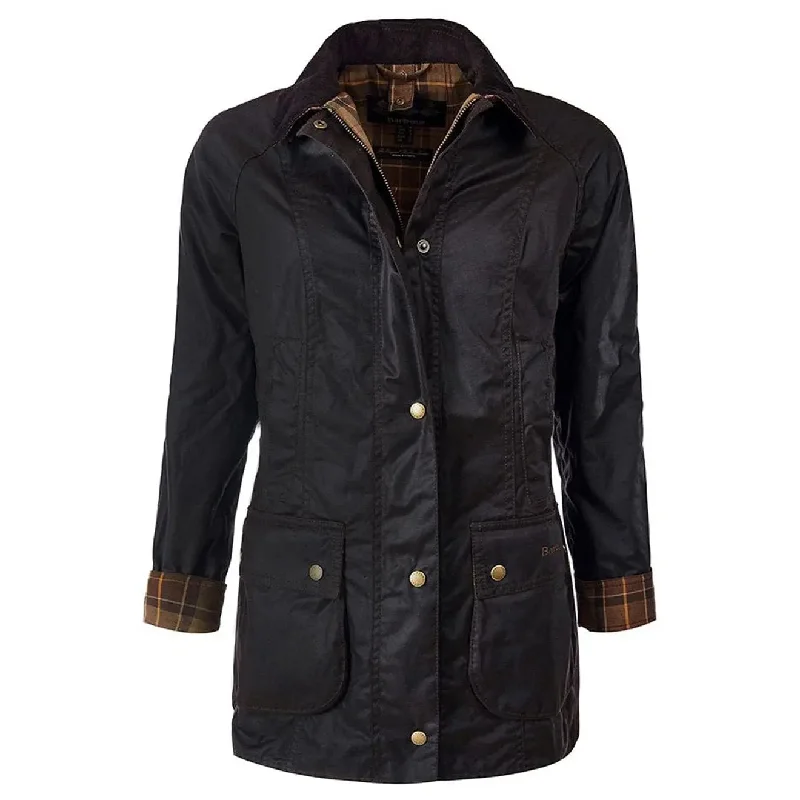 Barbour Womens Beadnell Wax Jacket Rustic Satin Fabric Silk Fabric Chiffon Fabric