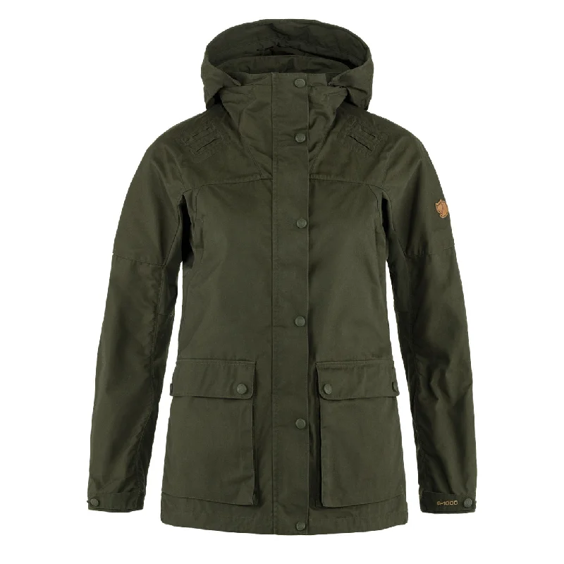 Fjallraven Womens Forest Hybrid Hooded Jacket Deep Forest Nylon Jacket Polyester Jacket Spandex Jacket