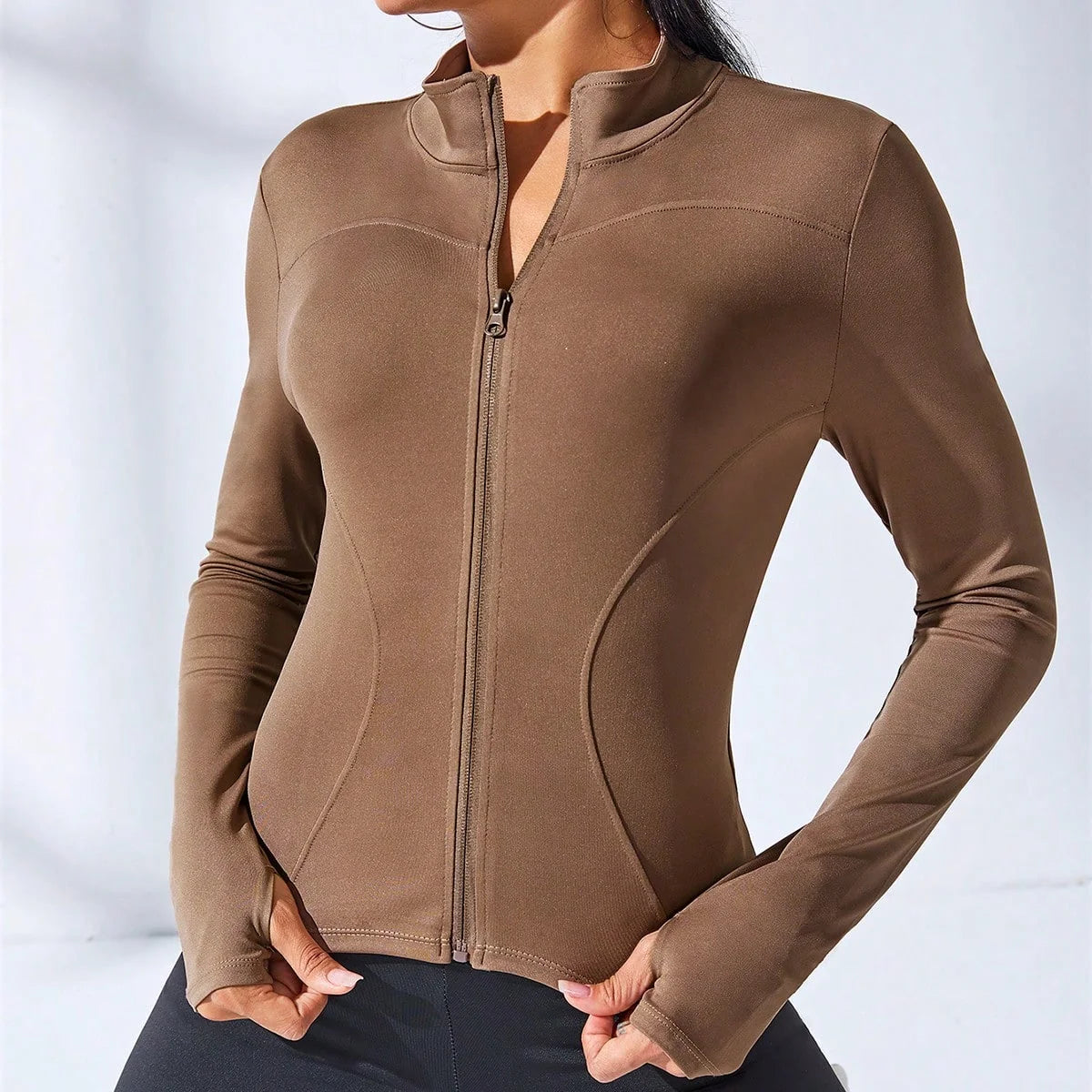 Women's Slim Running Sports Coat Trench Wool Cashmere