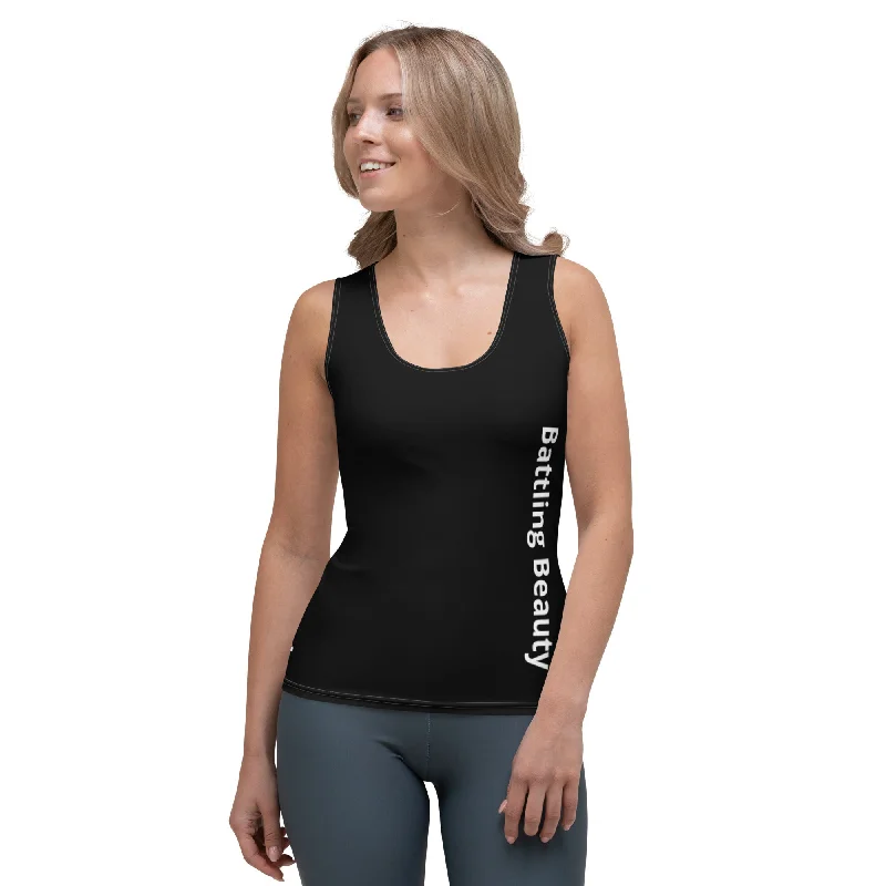 Women's Battling Beauty Black Tank Top lounge tank top