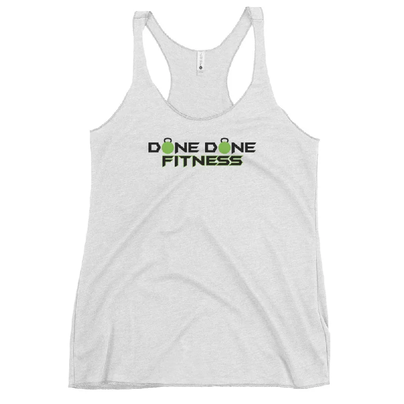 Logo White Women's Racerback Tank workout tank top