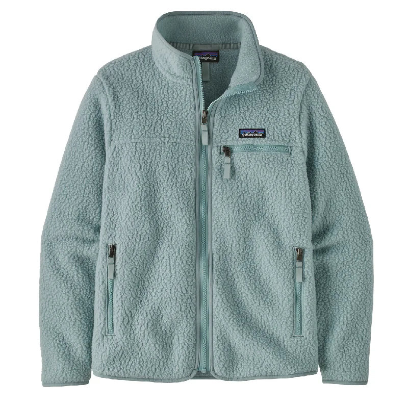 Patagonia Womens Retro Pile Jacket Thermal Blue Insulated Jacket Fitted Jacket Loose Jacket