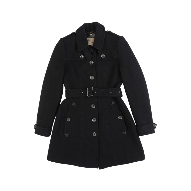 Burberry Brit Trench Coat - Women's 4 Knit Woven Fleece