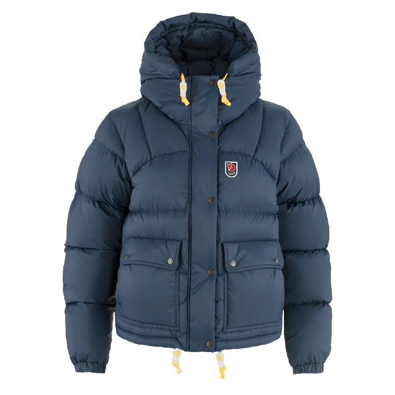 Fjallraven Womens Expedition Down Cropped Jacket Navy Striped Jacket Polka Dot Jacket Floral Jacket