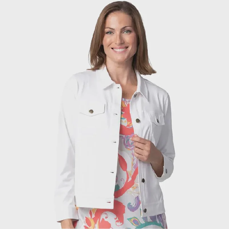 Habitat 31520 White Knit Jacket Trench Coat Raincoat Waterproof Jacket
