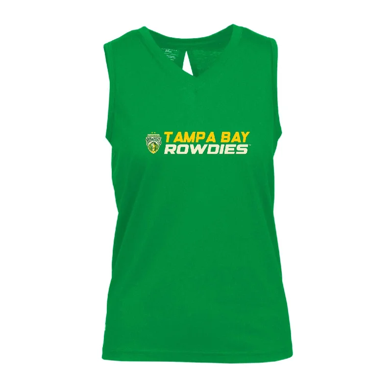 Rowdies Women's Levelwear Kelly Green Sleeveless Tank teal tank top