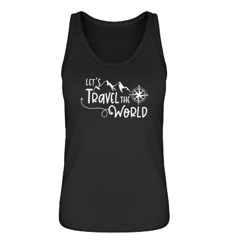 Lets travel the world - Damen Organic Tanktop crew neck tank