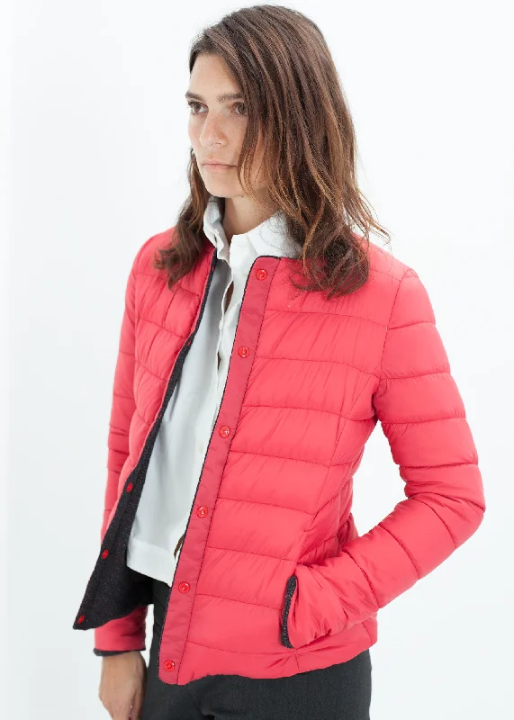 Camelia Reversible Jacket in Black/Red Wool Jacket Cashmere Jacket Tweed Jacket