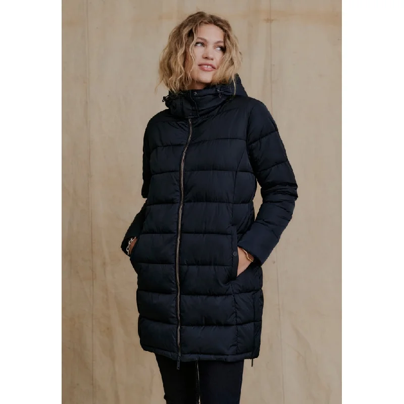 Svenja Coat - Dark Navy Quilted Jacket Anorak Windbreaker