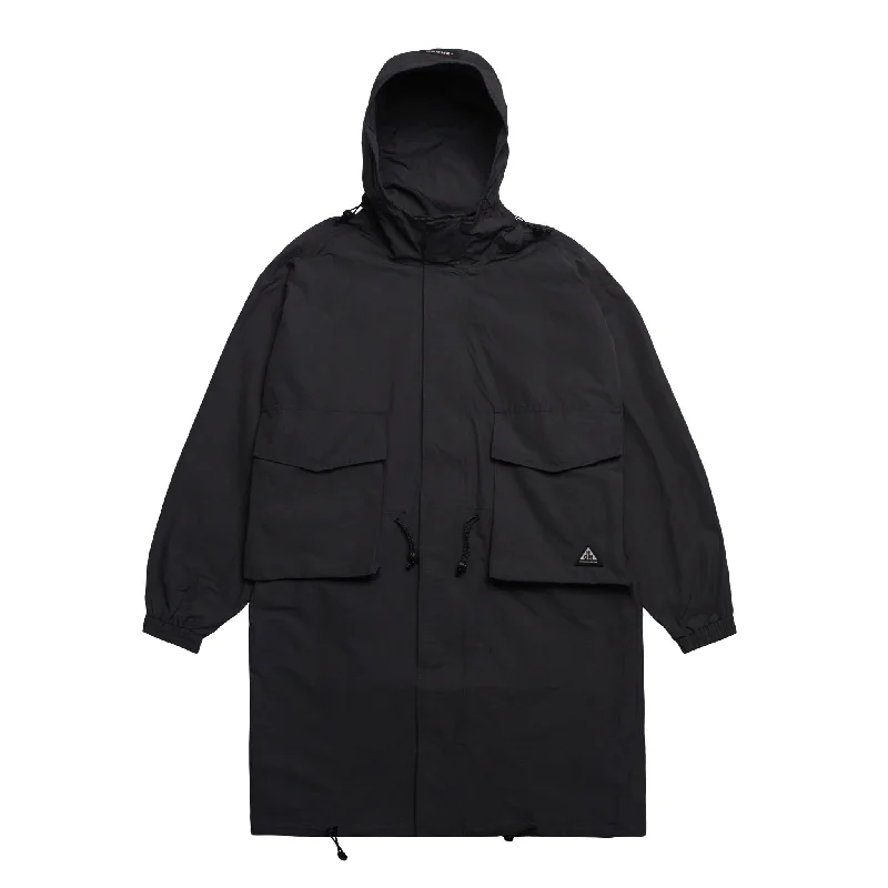 HOMME+ Cargo Pocket Trench Coat Charcoal A-Line Ball Gown Mermaid
