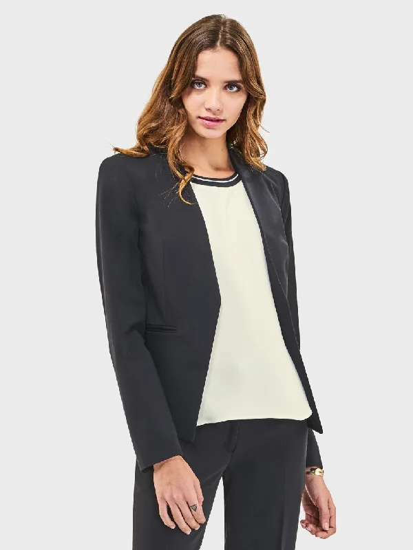 Ladies' Angular Jacket - Black Insulated Jacket Fitted Jacket Loose Jacket