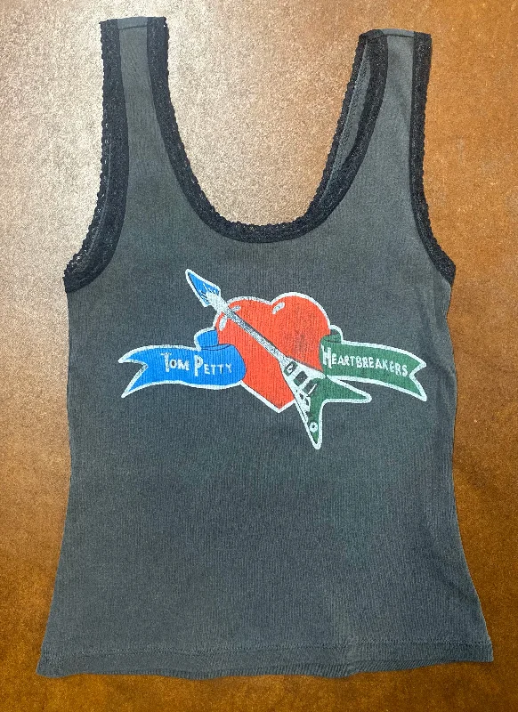 Tom Petty Heart Lace Tank pastel tank top