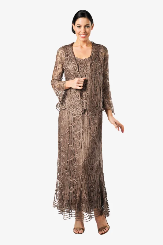 Soulmates C1067 Silk Hand Crochet Embroidered Jacket Top and Skirt Set Lace Jacket Ribbed Jacket Sequined Jacket Soulmates C1067 Silk Hand Crochet Embroidered Jacket Top and Skirt Set Lace Jacket Ribbed Jacket Sequined Jacket