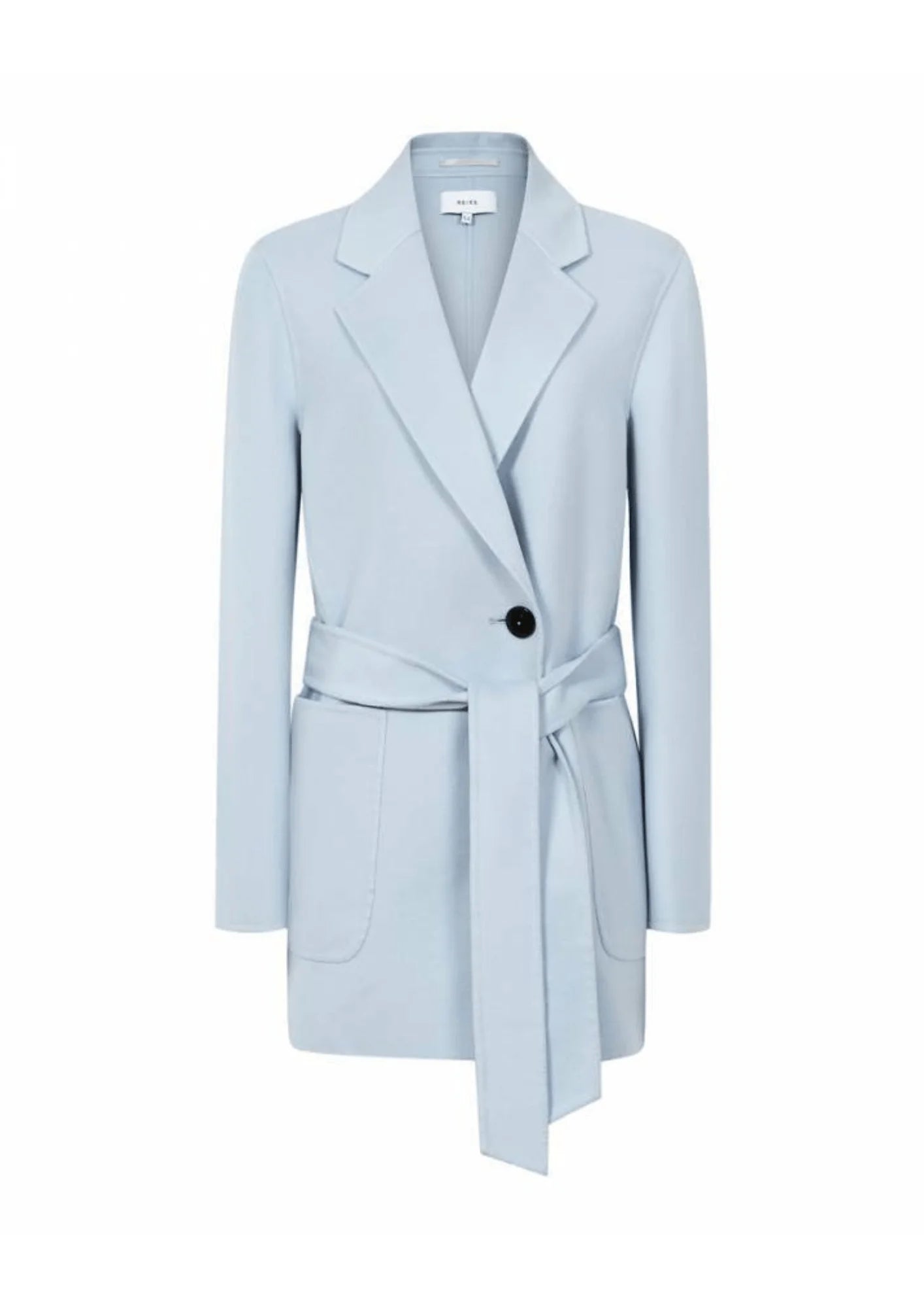 LIGHT BLUE COAT Collared Crew Neck Turtle Neck