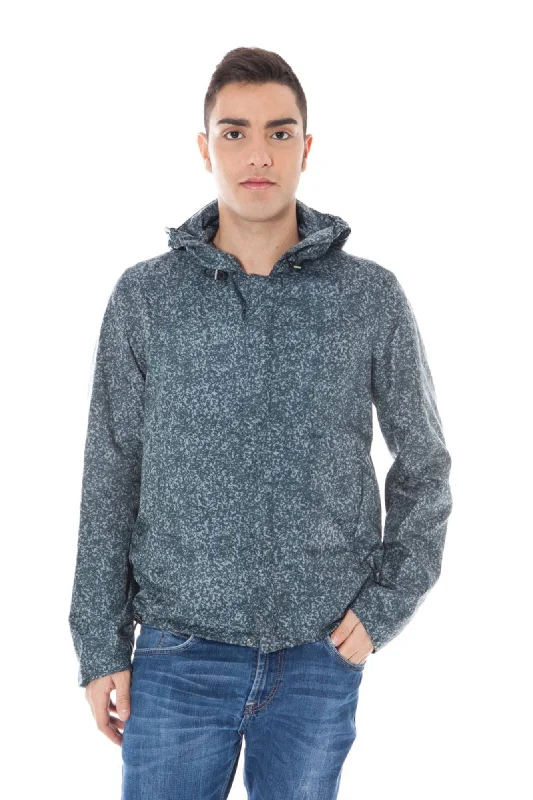 Gray Polyamide Men Jacket One-Shoulder Jacket Off-the-Shoulder Jacket Asymmetrical Jacket Gray Polyamide Men Jacket One-Shoulder Jacket Off-the-Shoulder Jacket Asymmetrical Jacket