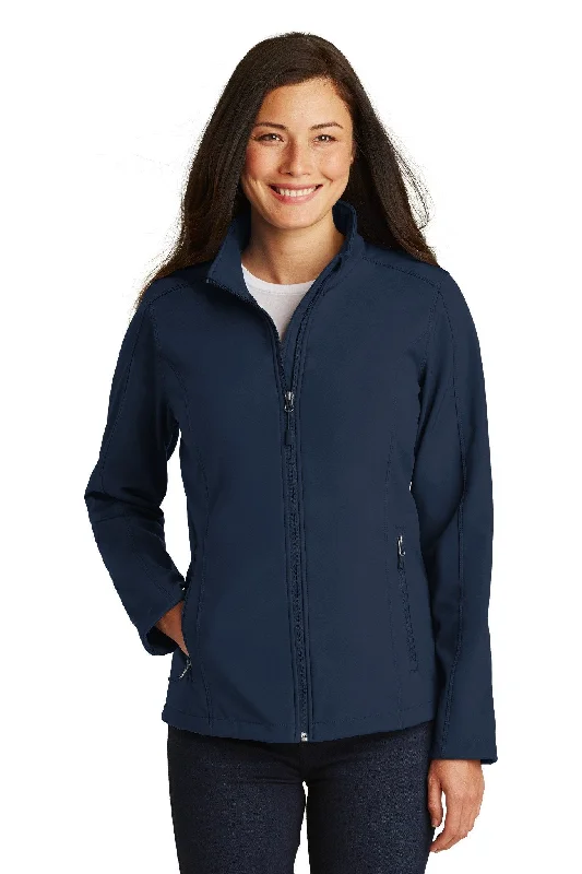 Ladies' Core Soft Shell Jacket - Dress Blue Navy Faux Fur Jacket Real Fur Jacket Shearling Jacket