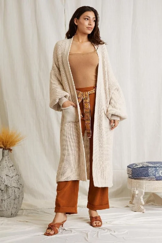Demi Chunky Knit Cardigan Open Front Closed Front Wrap Front