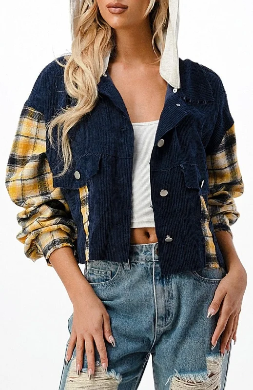 Plaid Cord Jacket Denim Jacket Leather Jacket Suede Jacket