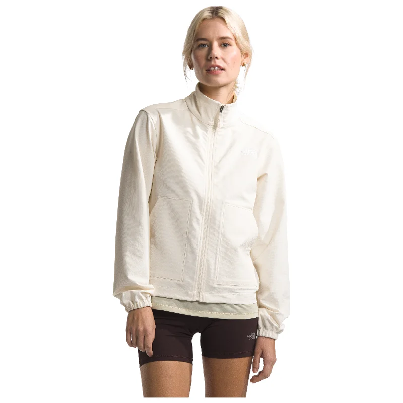 The North Face Women's Willow Stretch Jacket in White Dune Lace Jacket Ribbed Jacket Sequined Jacket