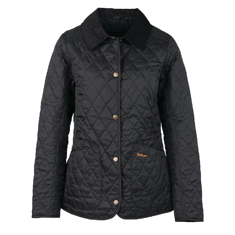 Barbour Womens Annandale Quilted Jacket Black Satin Jacket Silk Jacket Chiffon Jacket