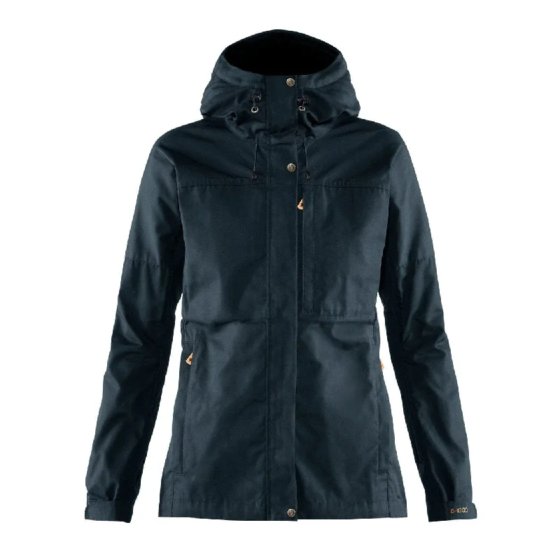 Fjallraven Womens Kaipak Jacket Dark Navy Bomber Jacket Anorak Windbreaker