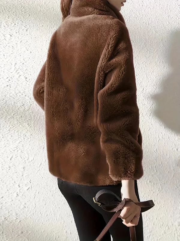 Autumn Teddy Coat Wool Cashmere Tweed