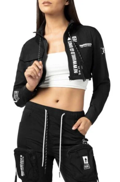 Women's Utility Nylon Jacket Print Jacket Jacquard Jacket Patchwork Jacket