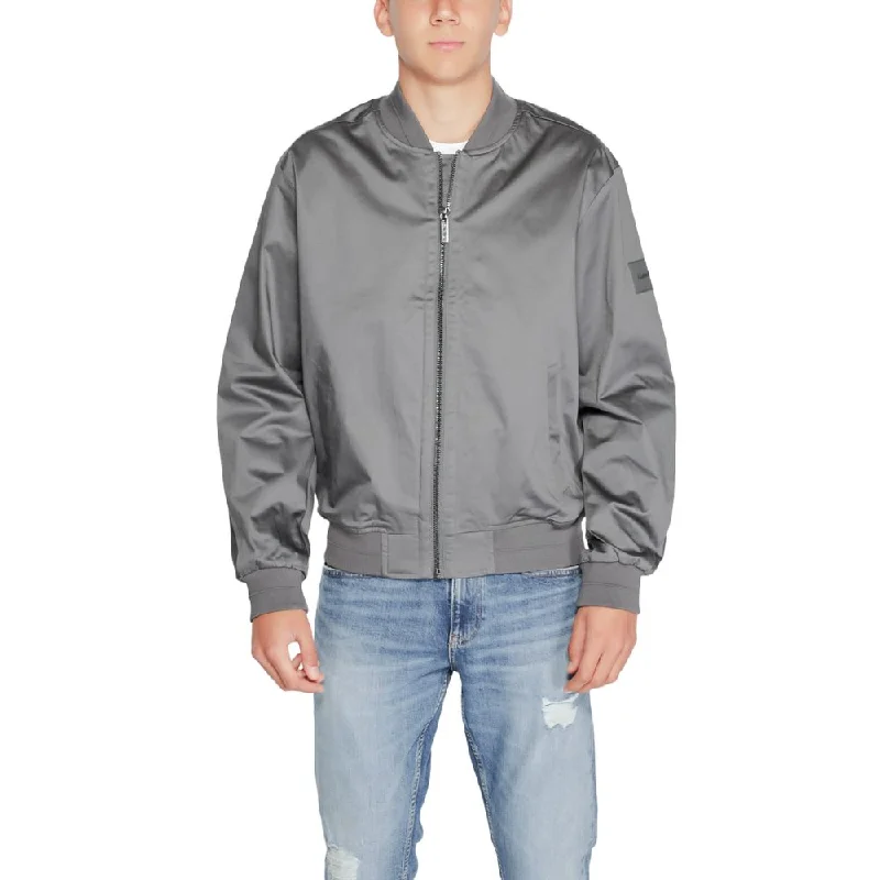 Gray Organic Cotton Jacket Insulated Jacket Fitted Jacket Loose Jacket