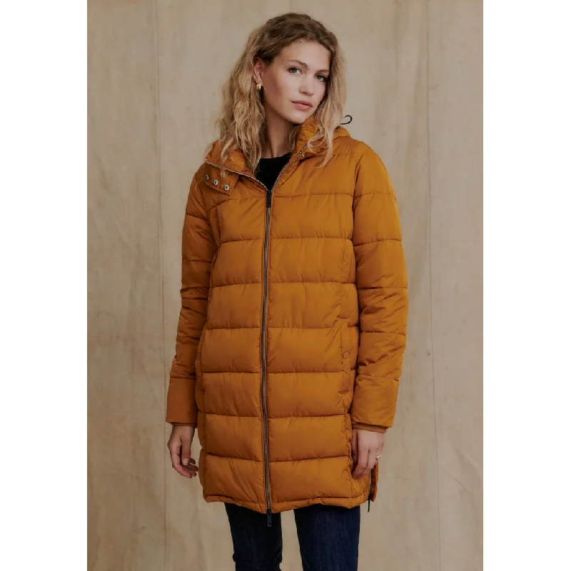 Svenja Coat - Light Brown Raincoat Turtleneck Coat Wrap Coat