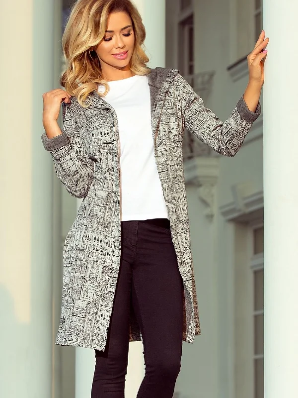 Cardigan Numoco Collared Crew Neck Turtle Neck