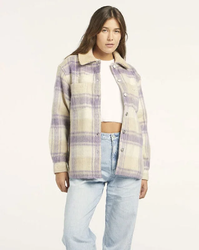 Strokes Plaid Coat Fleece Down Feather