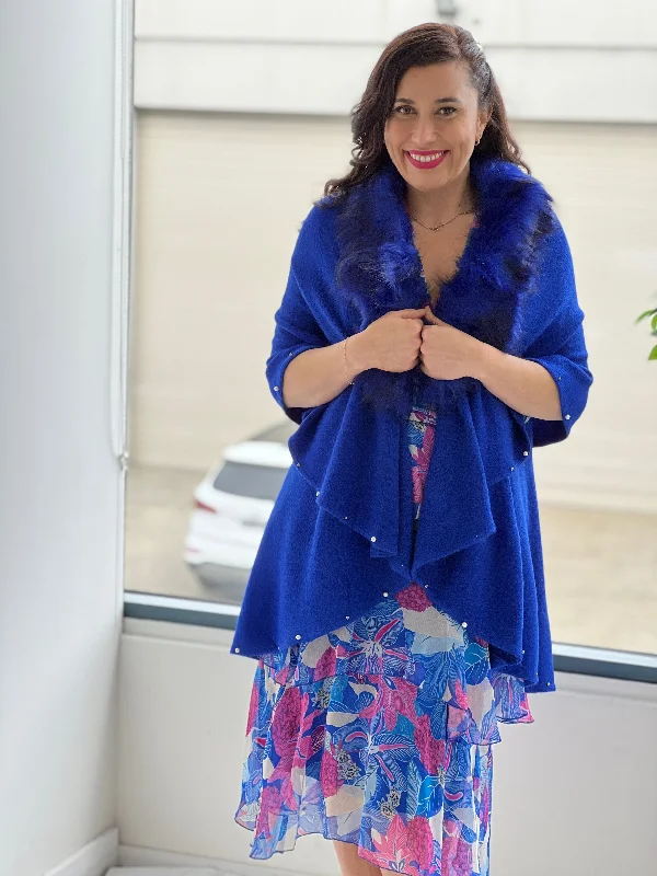 Omnia Royal Shawl Cardigan Silk Blend Satin Velvet