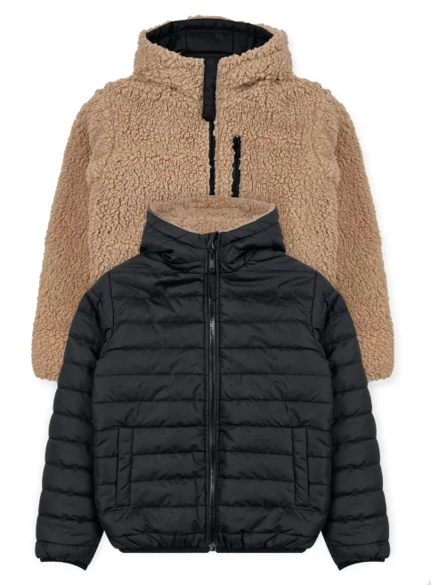 Youth Reversible Jacket with Sherpa Lining (24/Case) Fleece Jacket Down Jacket Parka
