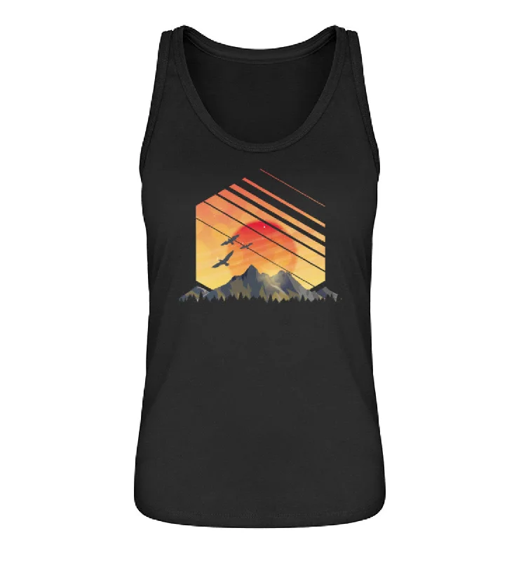Sonnenaufgang Alpen - Damen Organic Tanktop halter tank top
