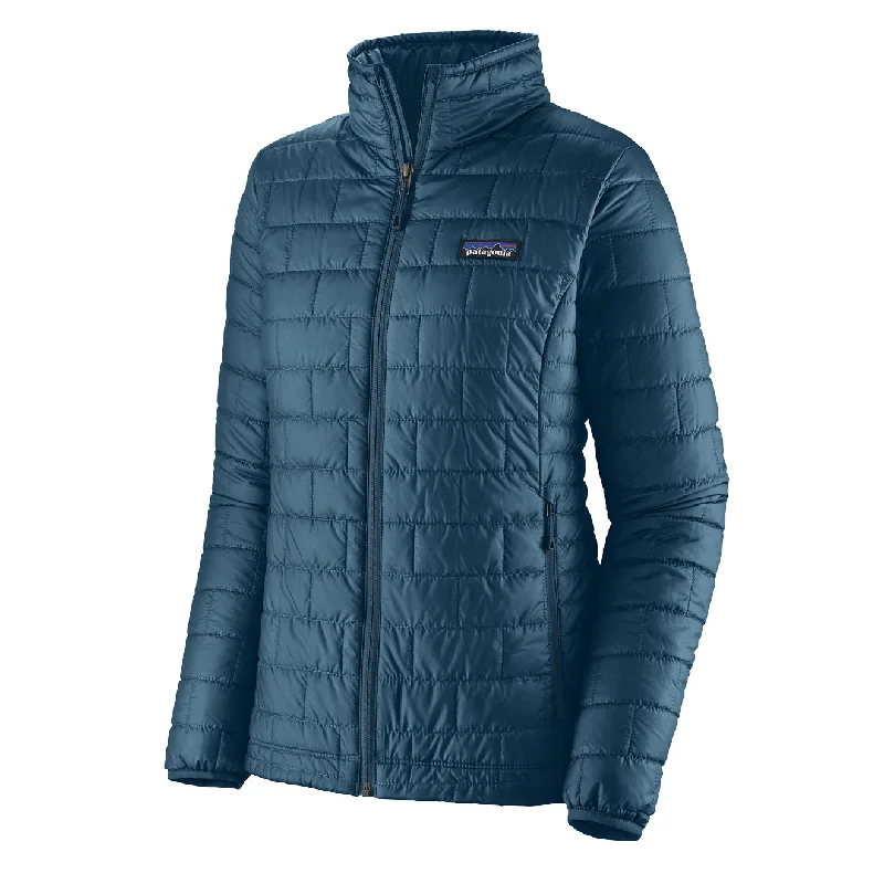 Patagonia Womens Nano Puff Jacket Lagom Blue Ribbed Jacket Pleated Jacket Ruffled Jacket