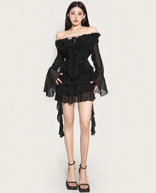 Mimiwu Solid Color Shiffon Bandeau Long Sleeve Cardigan Tassel Dress Set Spandex Blend Rayon Blend Denim Blend Mimiwu Solid Color Shiffon Bandeau Long Sleeve Cardigan Tassel Dress Set Spandex Blend Rayon Blend Denim Blend