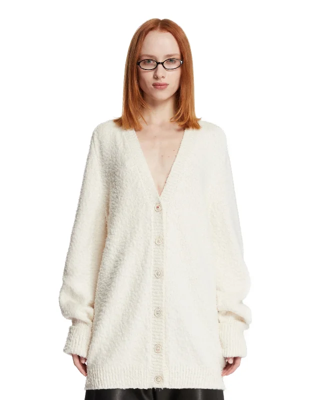 Cardigan Oversize Bianco Long Cardigan Short Cardigan Medium Cardigan